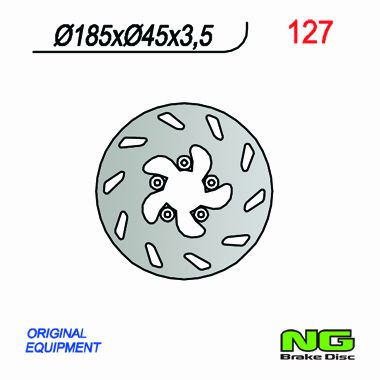 NG127 TARCZA HAMULCOWA KTM EXC 50 (99-00) (185x45x3,5)