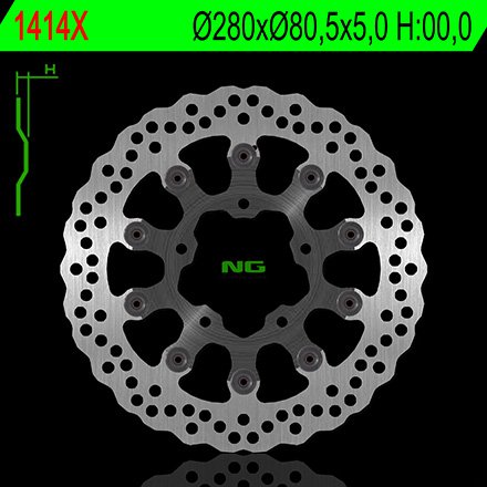 NG 1414X TARCZA HAMULCOWA PRZÓD KAWASAKI ZX6R/