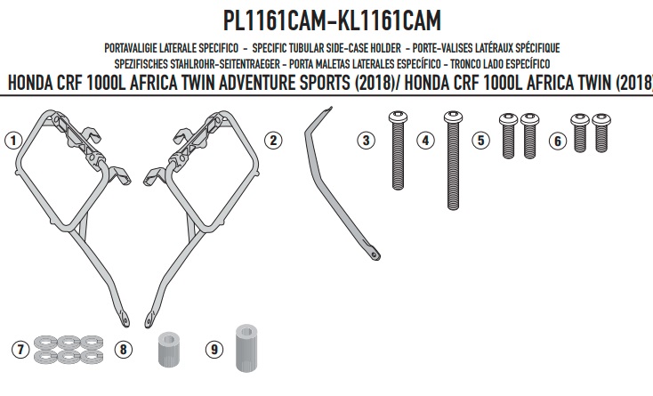 KAPPA KL1161CAM STELAŻ KUFRÓW HONDA CRF 1000L Afri