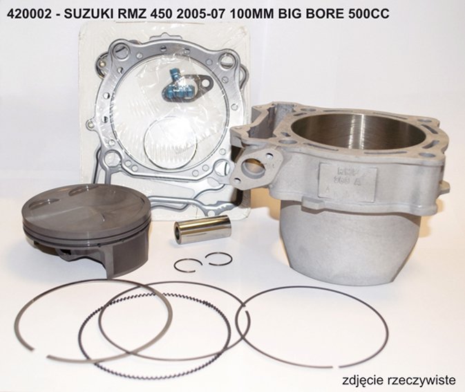 VERTEX 420002 CYLINDER KPL. SUZUKI RMZ 450 '05-'07 100MM BIG BORE 500CCM (+4,50MM)