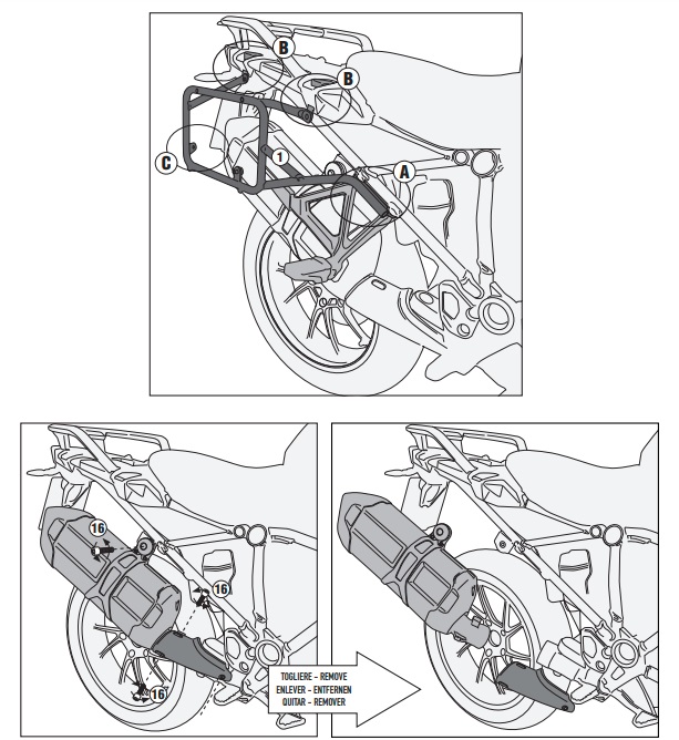 KAPPA KL5108CAM STELAŻ KUFRÓW CAM SIDE BMW R 1200