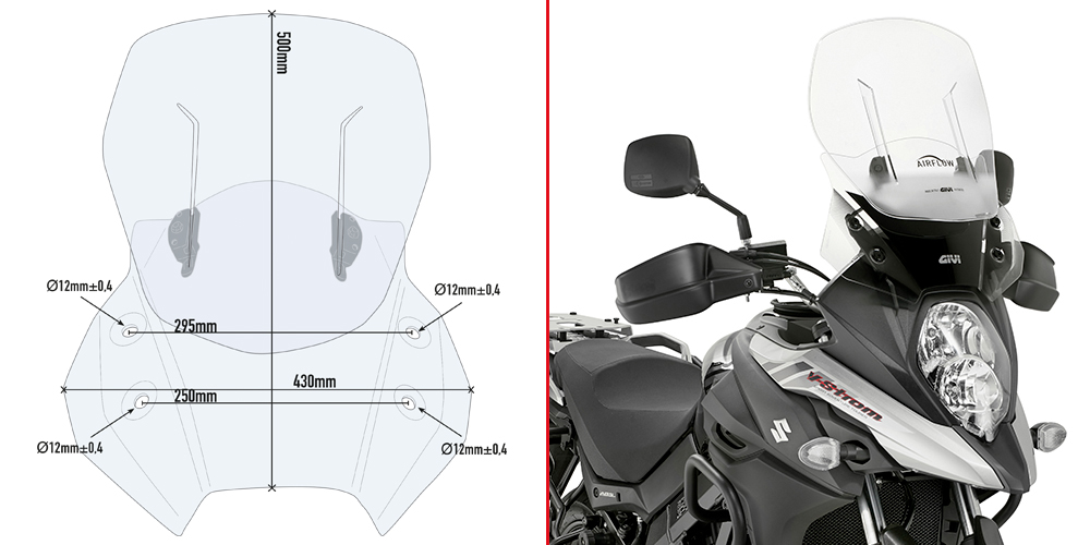 GIVI AF3112 SZYBA REGULOWANA AIRFLOW SUZUKI DL650 V-STROM
