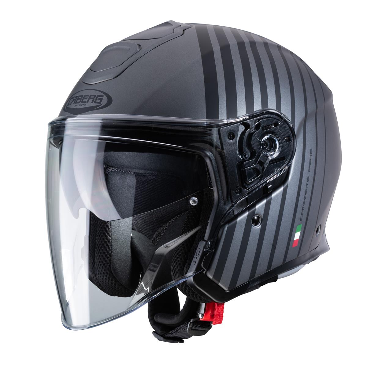 CABERG KASK OTWARTY FLYON BAKARI CZARNY MAT/SZARY