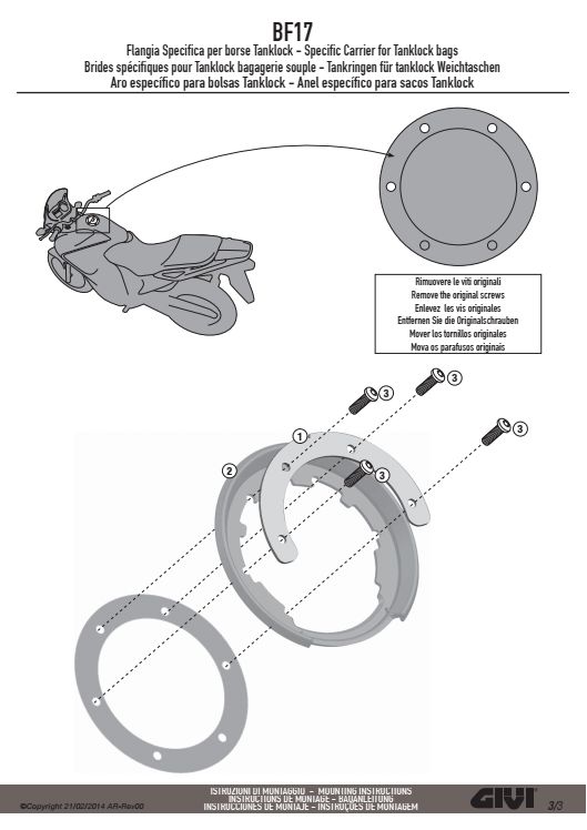 GIVI BF17 MOCOWANIE TANKLOCK BMW R1200GS 14