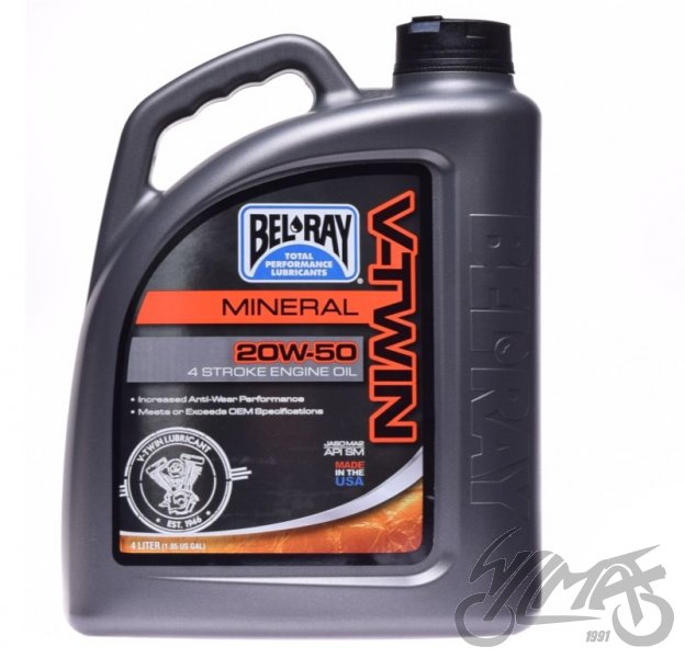 OLEJ BEL-RAY V-TWIN MINERALNY 4T 20W-50 4L