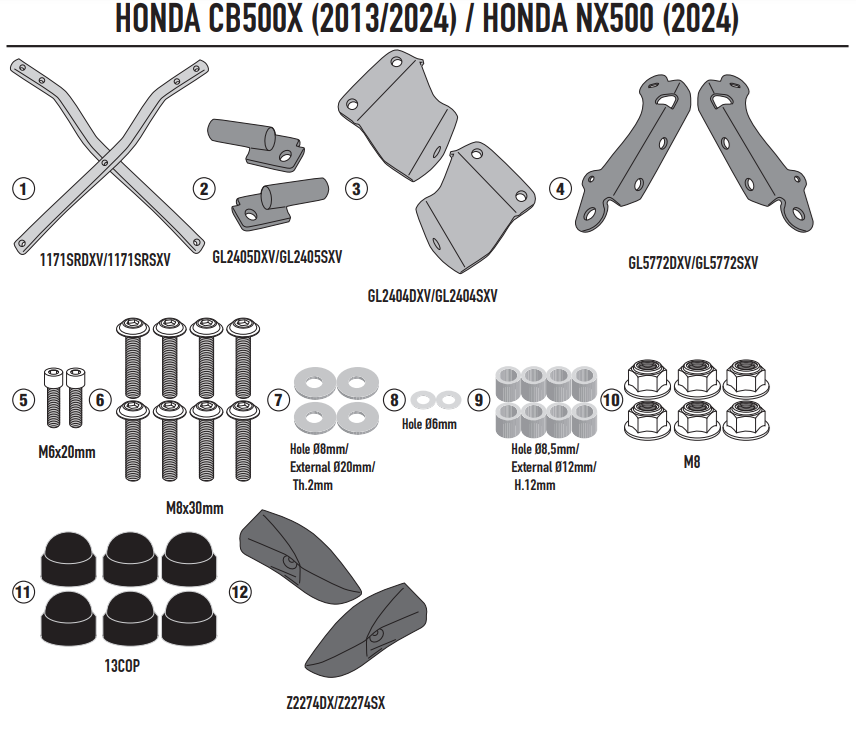 KAPPA STELAŻ KUFRA CENTRALNEGO MONOLOCK HONDA CB 5