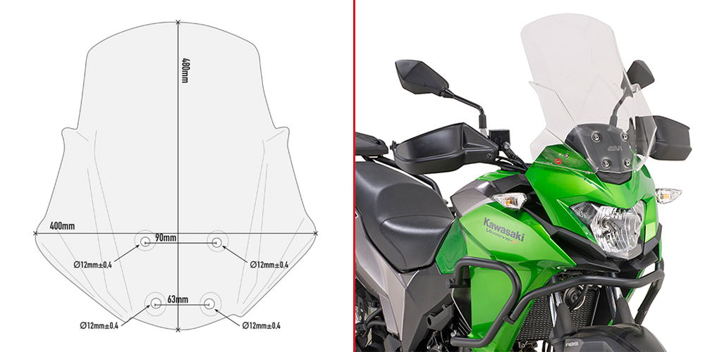 GIVI D4121ST SZYBA PRZEZROCZYSTA KAWASAKI Versys-X 300