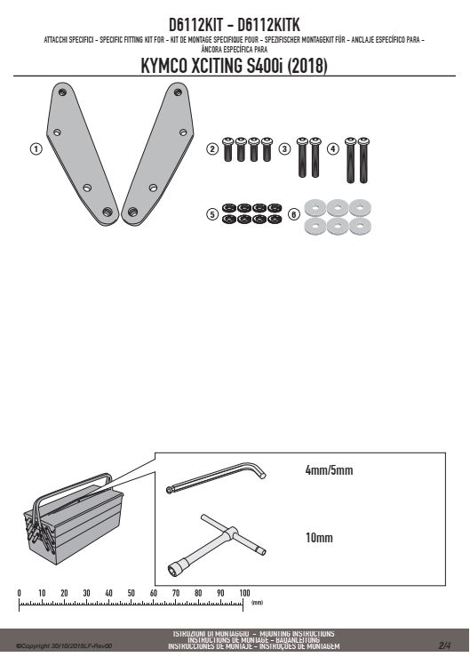 KAPPA D6112KITK MOCOWANIE SZYBY KD6104ST KYMCO