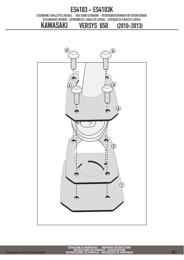 KAPPA RM4114KIT MOCOWANIE BŁOTNIKA KRM02 KAWASAKI VERSYS 650