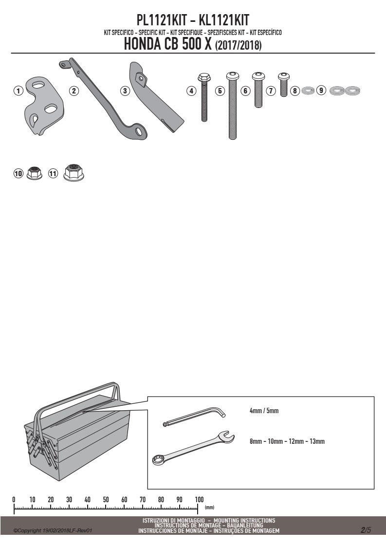 KAPPA KL1121KIT ADAPTER DO STELAŻA BOCZNEGO KL1121