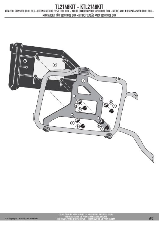 KAPPA KTL2148KIT MOCOWANIE SKRZYNKI NARZĘDZIOWEJ KS250