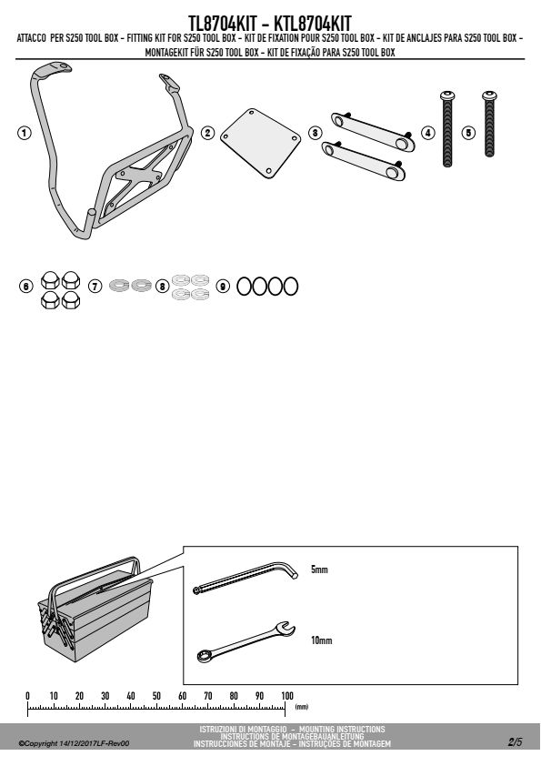 KAPPA KTL8704KIT MOCOWANIE SKRZYNKI KS250 KR8704
