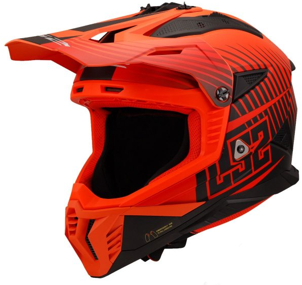 KASK LS2 MX708 FAST II DUCK MATT ORANGE RED