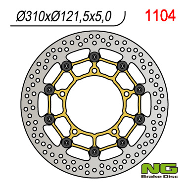 NG1104 TARCZA HAMULCOWA PRZÓD SUZUKI B-KING '07-13
