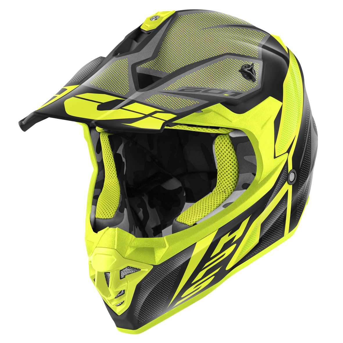 GIVI KASK CROSS 60.1 INVERT CZARNY/TYTAN/ ŻÓŁT MAT