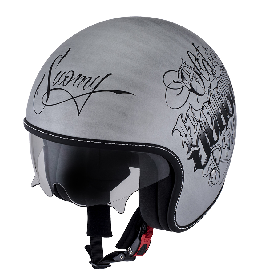 Kask SUOMY ROKK OLDSCHOOL Silver SCRATCH