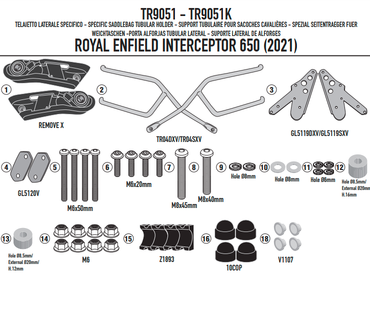 KAPPA STELAŻ POD SAKWY REMOVE-X ROYAL ENFIELD INTR