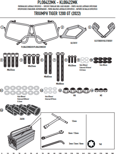 GIVI STELAŻ KUFRÓW BOCZNYCH ONE-FIT CAM TRIUMPH TI