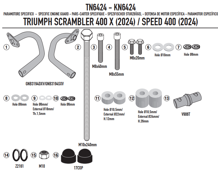 GIVI OSŁONA SILNIKA GMOLE TRIUMPH Scrambler 400