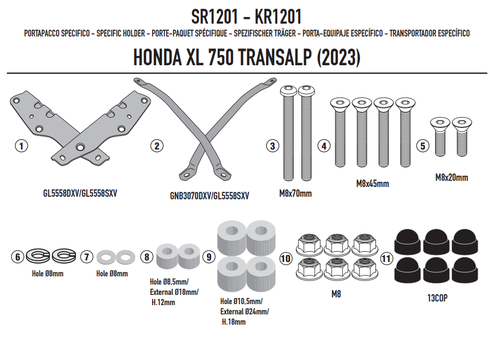 KAPPA STELAŻ KUFRA CENTRALNEGO HONDA XL 750 TRANSA