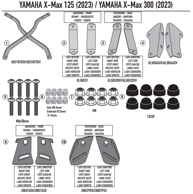KAPPA STELAŻ KUFRA CENTRALNEGO YAMAHA X MAX 125