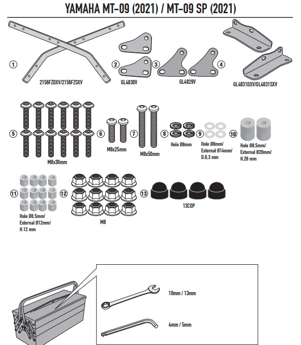 KAPPA STELAŻ KUFRA CENTRALNEGO YAMAHA MT-09 (21)