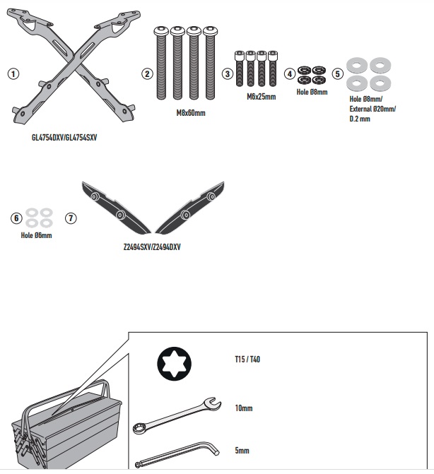GIVI STELAŻ SAKW BOCZNYCH EASYLOCK TRIUMPH TRIDENT