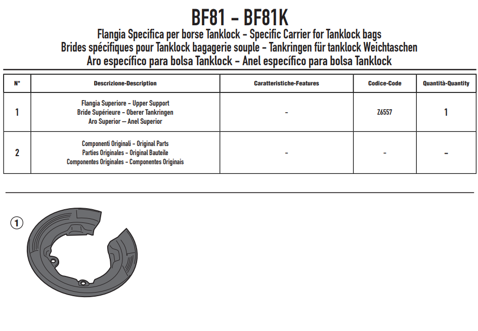 GIVI MOCOWANIE TANKLOCK KAWASAKI Z 650 (20 > 23)