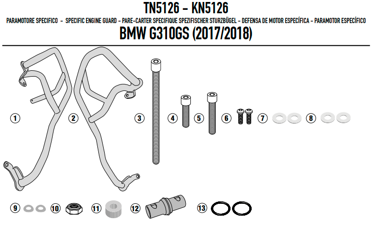 GIVI OSŁONA SILNIKA GMOLE BMW G 310 GS (17 > 20)