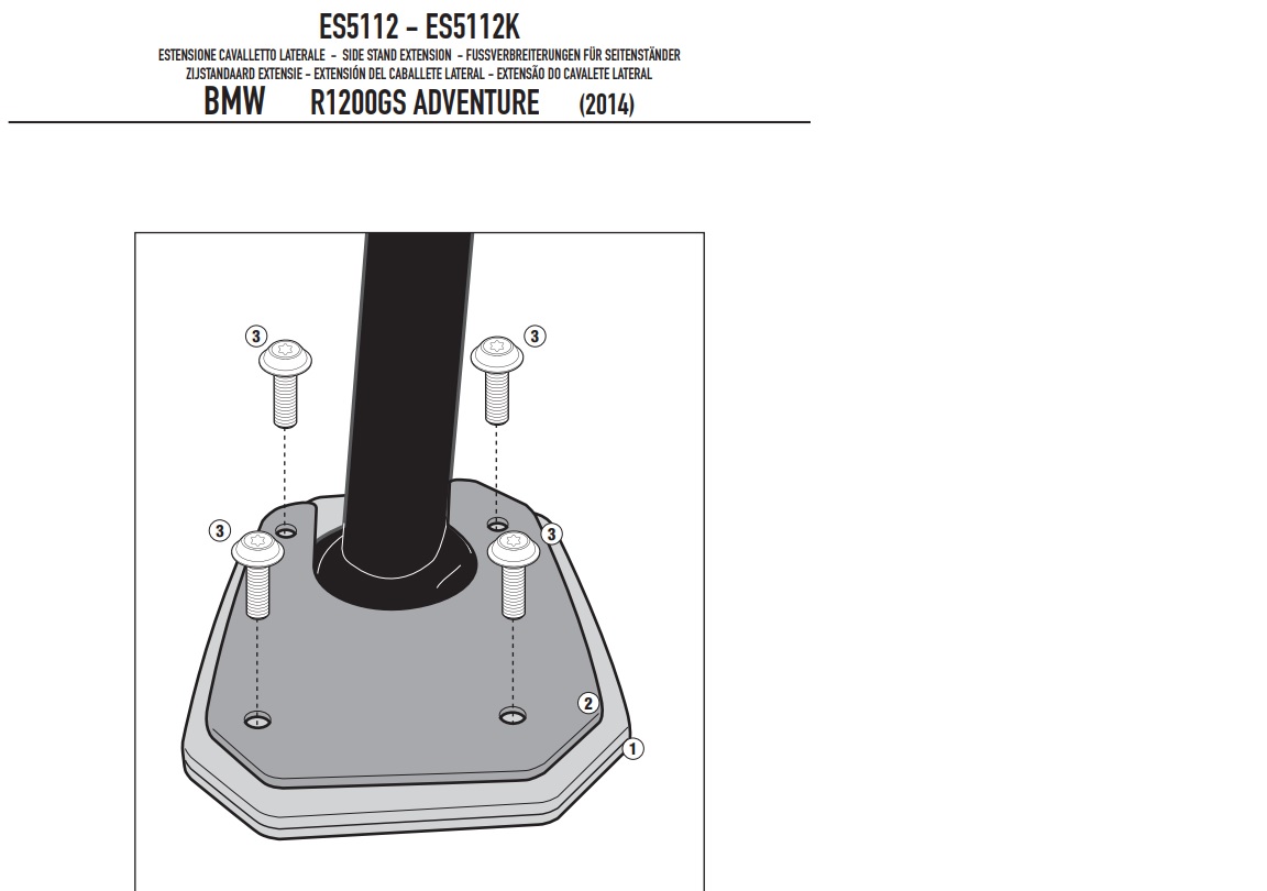 GIVI 2021 POSZERZENIE DODATKOWE STOPKI BMW R1250GS