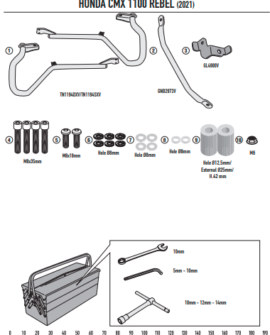 GIVI OSŁONA SILNIKA GMOLE HONDA CMX 1100 Rebel 21