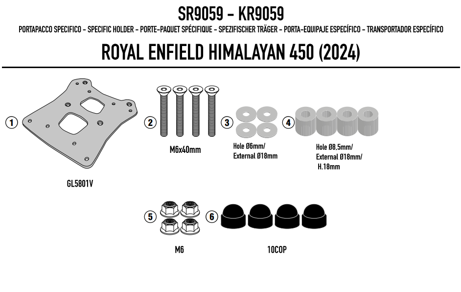 KAPPA STELAŻ KUFRA CENTRALNEGO ROYAL ENFIELD HYMAL