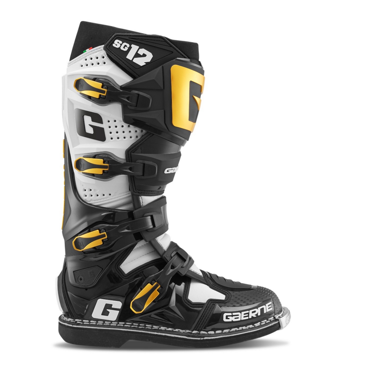 GAERNE BUTY CROSS/ENDURO SG-12 LUXE CZARNY/BIA/ZŁO