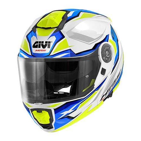 GIVI KASK SZCZĘKOWY X.27 SECTOR BIAŁY GRAFIKA FLU