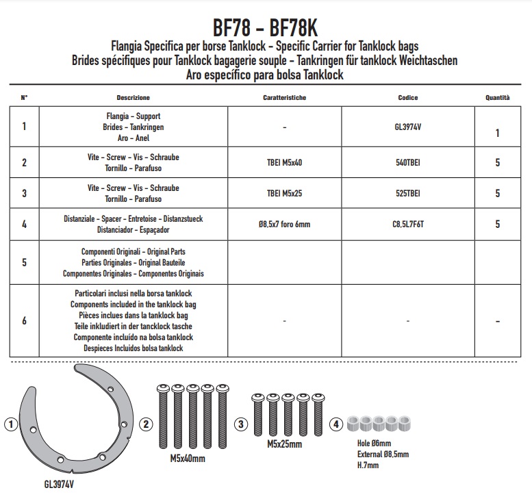 GIVI MOCOWANIE TANKLOCK KTM DUKE 790 (18-20) 890