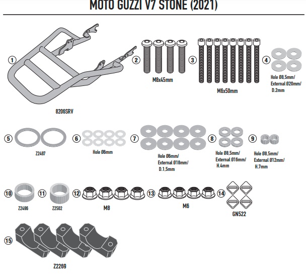 GIVI STELAŻ KUFRA CENTRALNEGO MONOKEY MONOLOCK