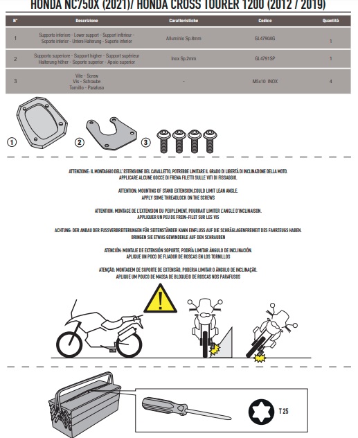 KAPPA ES1192K POSZERZENIE STOPKI BOCZNEJ HONDA NC