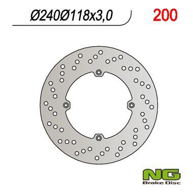 NG TARCZA HAMULCA PRZÓD HONDA XL 600R (83-87), CR 125 (85-88) NG200