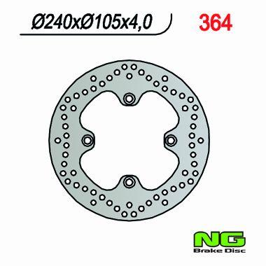 NG TARCZA HAMULCA PRZÓD HONDA PHANTEON 125/250, FORESIGHT 250 NG364