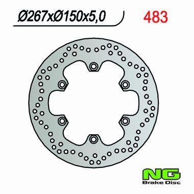NG TARCZA HAMULCA PRZÓD/ TYŁ YAMAHA XJ/ XV/ FZS/ XJR/MT01 NG483