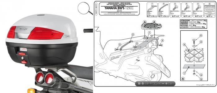Kappa KR372 Stelaż Kufra Centralnego Yamaha Bw