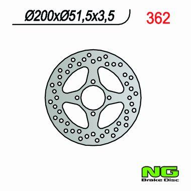 NG TARCZA HAMULCOWA TYŁ YAMAHA YFM 350/ YFZ 450 03-04 NG362
