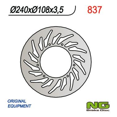 NG TARCZA HAMULCOWA PRZÓD YAMAHA DT 50R 03-08, XT 125R 05-08 NG837