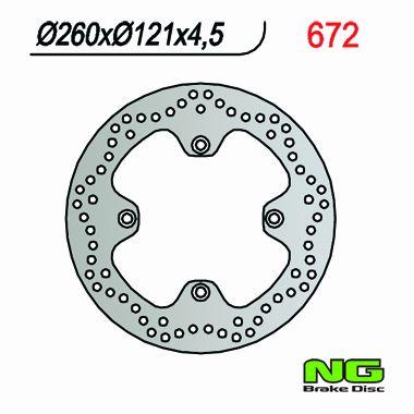 NG NG672 TARCZA HAMULCOWA PRZÓD SUZUKI AN 650 02-03