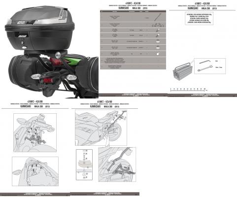 GIVI 4108FZ STELAŻ CENTRALNY KUFRA KAWASAKI NINJA300 (13)