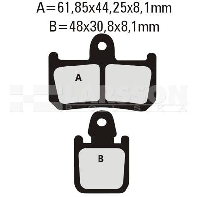 Klocki hamulcowe EBC (4 szt.) FA442/4 4101545 Yamaha MT-01