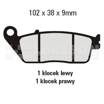 Klocki hamulcowe EBC FA226 (2 szt) CBRCBF 600 CBR