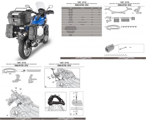 KAPPA KZ1146 STELAŻ KUFRA CENTRALNEGO HONDA NC 750X 16