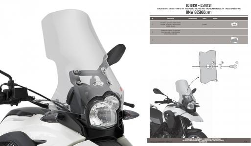 KAPPA KD5101ST SZYBA BMW G 650GS 11-16 (41X39cm) PRZEZROCZYSTA
