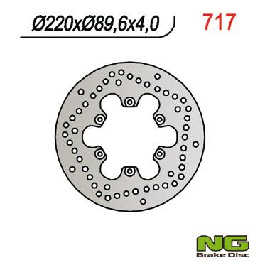 NG717 TARCZA HAMULCOWA MALAGUTI 125/150/180/200/250/400 (220x89,6x4)